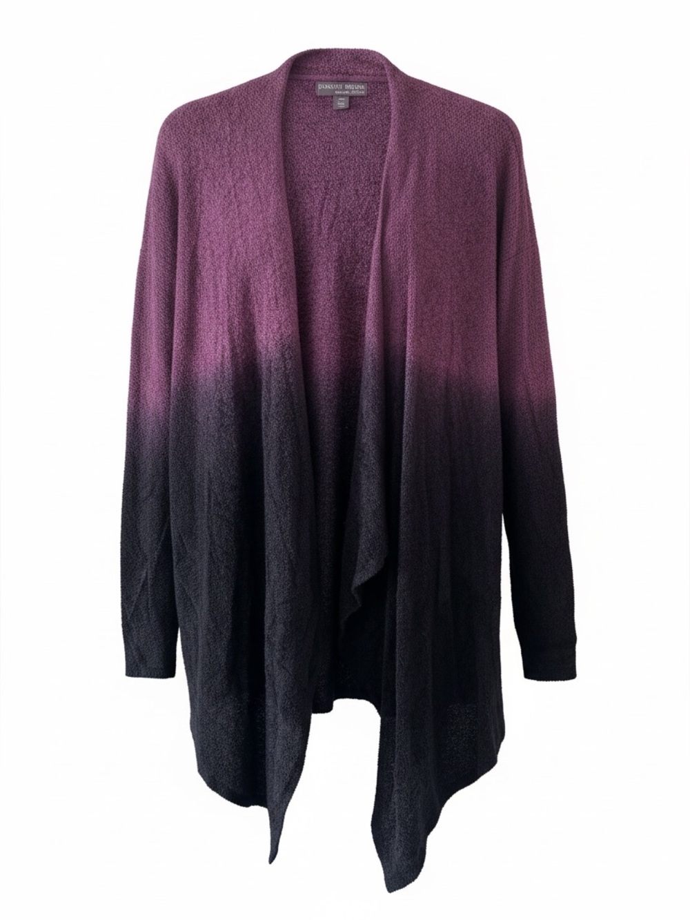 Barefoot Dreams Ombre Purple black Open-Front Cardigan bamboo chic lite knit